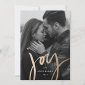 手モダンでレタージョイフェイクゴールド箔の写真 シーズンカード (正面)