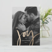 手モダンでレタージョイフェイクゴールド箔の写真 シーズンカード (スタンド正面)