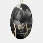 手モダンでレタージョイフェイクゴールド箔の写真 セラミックオーナメント (左)