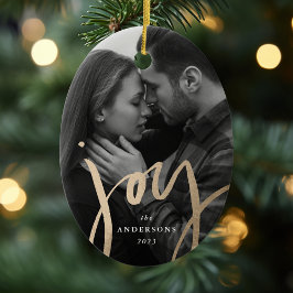 手モダンでレタージョイフェイクゴールド箔の写真 セラミックオーナメント