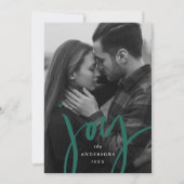 手モダンでレタージョイ緑の写真 シーズンカード (正面)