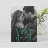 手モダンでレタージョイ緑の写真 シーズンカード (スタンド正面)