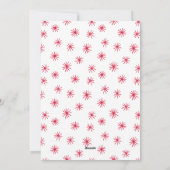 手モダンでレタージョイ赤い写真 シーズンカード (裏面)