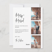 手モダンでレタ結婚したーしたクリスマス4枚 シーズンカード (裏面)