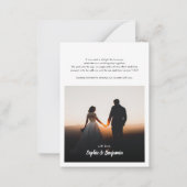 手モダンでレタ結婚ーした写真 ノートカード (裏面)