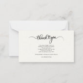 手モダンでレタ結婚ーした写真 ノートカード (裏面)