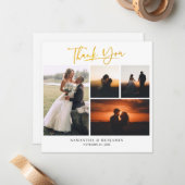 手モダンでレタ結婚ーした写真 ノートカード (正面/裏面インサイチュ)