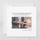 手モダンでレタ結婚ーした写真 ノートカード (裏面)