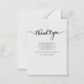 手モダンでレタ結婚ーした写真 ノートカード (裏面)