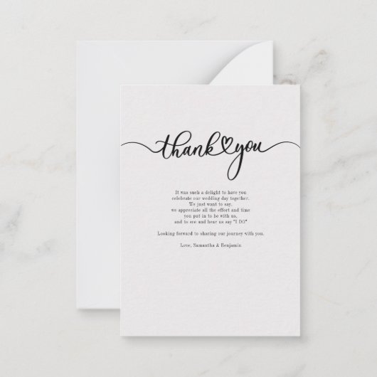 手モダンでレタ結婚ーした写真 ノートカード (裏面)