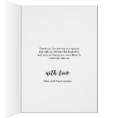 手モダンで表さ結婚れたサンキューカード (内側 (右))