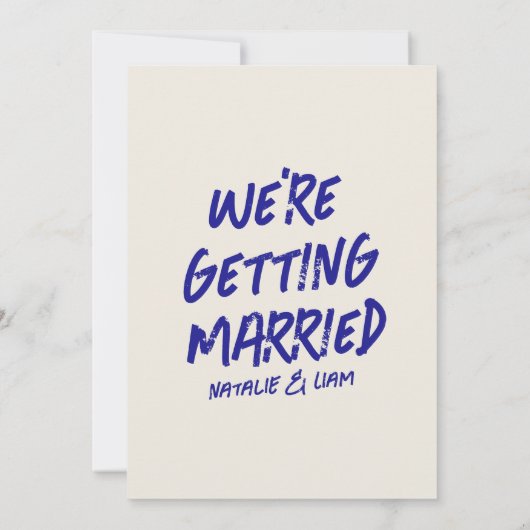 手モダングランジ引きケーキレトロはっきりした結婚s 招待状 (裏面)