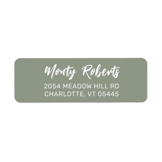 手モダンスケッチ |カスタム差出人住所ラベル ラベル (正面)