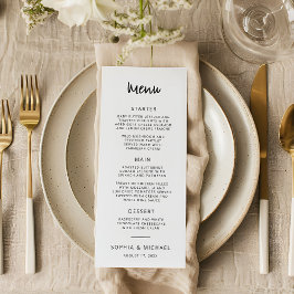 手モダンレタリングスクリプト白黒結婚の メニュー