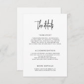 手モダンレタリングスクリプ結婚トの詳細 エンクロージャーカード (正面/裏面)