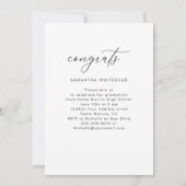 手モダンレタリング写真黒人大学院 案内状 (裏面)