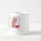 手モダンレタリングWhat a Yearフォトホリデー コーヒーマグカップ (正面左)