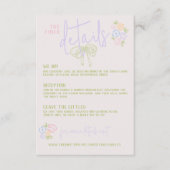 手モダン予測できな引き弓PASTEL結婚の詳細 エンクロージャーカード (正面)