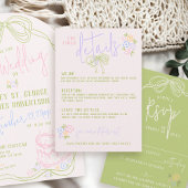 手モダン予測できな引き弓PASTEL結婚の詳細 エンクロージャーカード