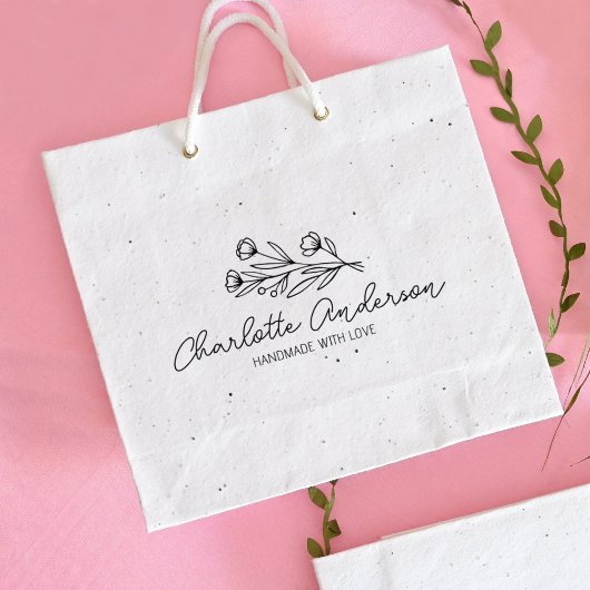 手モダン作カスタムフローラ事業 ラバースタンプ