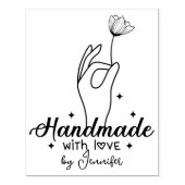 手モダン作(名前をカスタムする)、大 ラバースタンプ (インプリント)