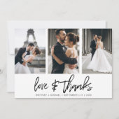 手モダン入力の写真集エレガント感謝してい サンキューカード (正面)