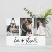 手モダン入力の写真集エレガント感謝してい サンキューカード (スタンド正面)