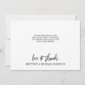 手モダン入力の写真集エレガント感謝してい サンキューカード (裏面)