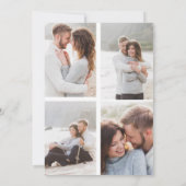 手モダン入力スクリプトタイポグラフィ5写真 セーブザデート (裏面)