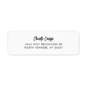 手モダン入力スクリプト差出人住所 ラベル (正面)