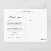 手モダン入力8フォトコラージュ赤ちゃんシャワー ポストカード (裏面)