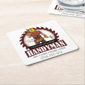 手モダン利人整備請負業者ツール スクエアペーパーコースター (アングル)