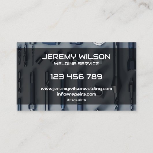 手モダン利木工大工建築 名刺 (裏面)