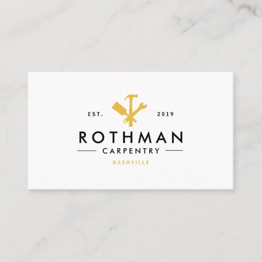 手モダン利/大工ツールのホーム改善 名刺 (正面)