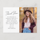 手モダン台卒業写真ありがとう ポストカード (正面)