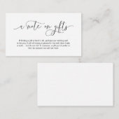 手モダン墨筆、贈答状 エンクロージャーカード (正面/裏面)