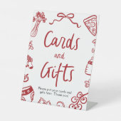 手モダン引きピザカーイタリアンドとギフト 台座サイン (正面)