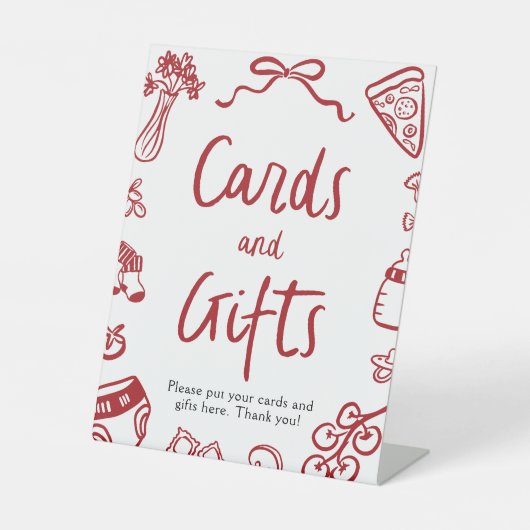 手モダン引きピザカーイタリアンドとギフト 台座サイン (正面)