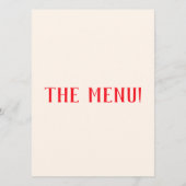 手モダン引きフォークナイフレトロ予測できな結婚の メニュー (裏面)