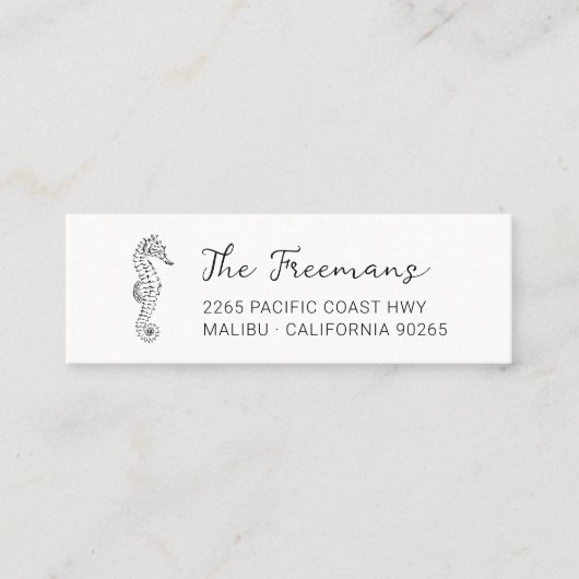 手モダン引き乗馬。 スキニー名刺 (正面)