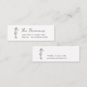 手モダン引き乗馬。 スキニー名刺 (正面/裏面)