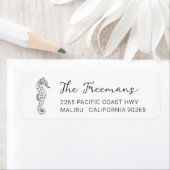 手モダン引き乗馬。差出人住所 ラベル (インサイチュ)