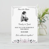 手モダン引き式おもしろいの日パーティー 招待状 (スタンド正面)