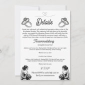 手モダン引き式おもしろいの日パーティー 招待状 (裏面)