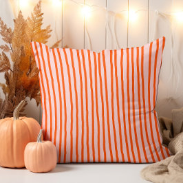 手モダン引き秋ストライプのVermillion クッション