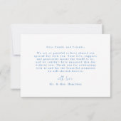 手モダン引き青椰子結婚樹 サンキューカード (裏面)