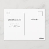 手モダン打ちカスタム写真赤ちゃんシャワー ポストカード (裏面)