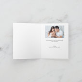 手モダン打ちカスタム赤ちゃんシャワー写真 サンキューカード (内部)