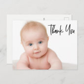 手モダン打ちベビー写真ベビーシャワー ポストカード (正面/裏面)