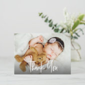 手モダン打ち女の子のフォトシャワー サンキューカード (スタンド正面)